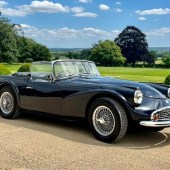 Sporting desirable upgrades including rack-and-pinion steering, electronic ignition and a Kenlowe fan, this 1963 Daimler SP250 Dart includes the rare hardtop and is estimated at £30,000–35,000