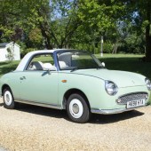 This 1991 Nissan Figaro could be the bargain of the sale. Purchased by racing driver Ray Mallock and having covered just 600 miles since he had it fully rebuilt, it appears to be in immaculate condition. Offered temptingly without reserve, it’s estimated at £8000–10,000