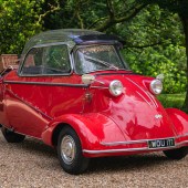 One of the most head-turning vehicles in the sale is this 1959 Messerschmitt KR200. Recently sympathetically restored and complete with a luggage rack and wicker picnic basket, it carries a £20,000–25,000 guide