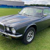 One of just 1677 examples produced, this 1976 Daimler Sovereign 4.2 offers an even plusher Series 2 Jaguar XJC. Resplendent in dark grey with a black vinyl roof and an oxblood interior, it shows just 42,000 miles on the odometer and is guided very reasonably at £8000–9000