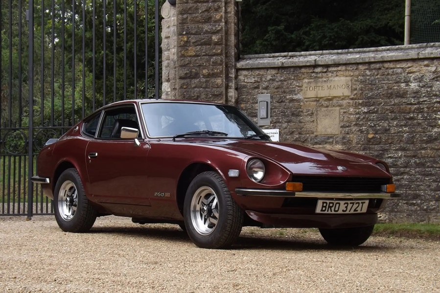 Showing just 29,600 miles and two previous keepers on its V5, this 1978 Datsun 260Z looks stunning in Wine Red Metallic and is rare being a right-hand drive UK car with a manual gearbox. It’s estimated at £35,000–40,000