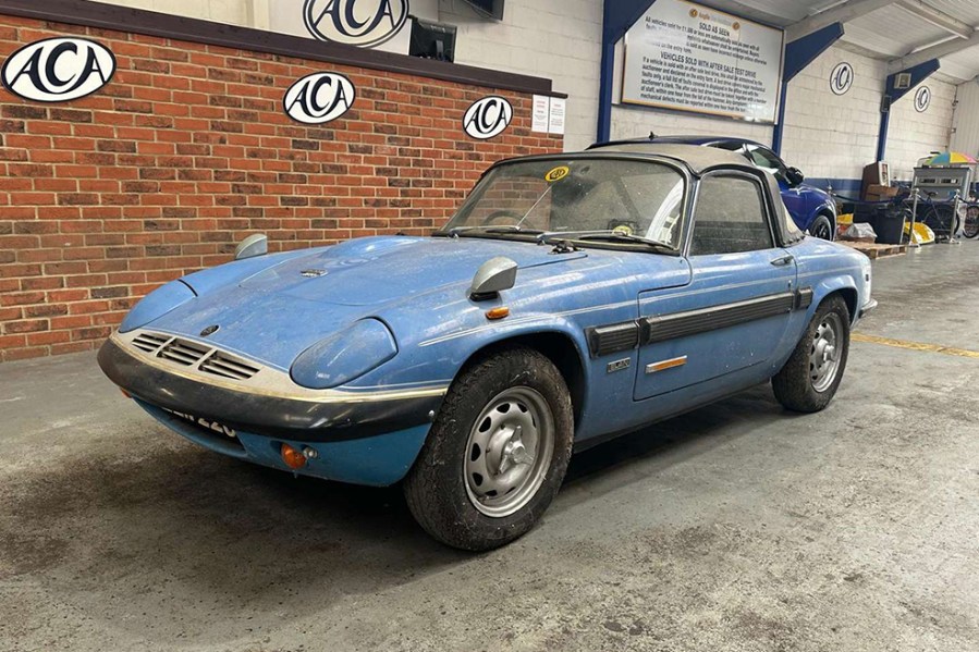 Clad in period accessories, this 1969 Lotus Elan Coupe had been taken off the road in 1991 when its owner bought a new M100 model. It required restoration, but easily beat its £10,000–12,000 estimate to make £17,280