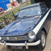 Although unverified, the remarkably low 25,800 miles on the odometer of this 1968 Triumph Herald 13/60 make it one to watch. It was once a show regular, even featuring on the 2005 Treoiumph Sports Six Club calendar, and carries a £4000–5000 estimate