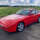 A Guards Red Porsche 944 is a very handsome thing, and this 1984 example sports an (unverified) 29,000 miles on its odometer. Benefitting from a brake overhaul, cambelt, service, refurbished wheels with fresh tyres and a new battery, it’s estimated to fetch £6000–6750