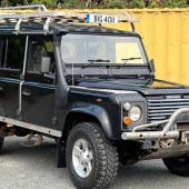 This 2004 Land Rover Defender 110 County was treated to a host of off-roading upgrades including lifted suspension, a roof rack, bull bar with winch and knobbly tyres during its tenure as a Land Rover magazine project car. Reportedly having seen minimal off-road use, it’s estimated at £14,000–16,000