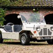 Offered without reserve, this 1965 Mini Moke had an older restoration and sits on a set of genuine Minilite wheels. Sporting a 998cc A-Series rebuilt by Laranca Engineering, it carries an attractive £15,000–18,000 guide