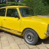 Benefitting from a ground-up restoration in 2016, this 1980 Mini 1275GT has had just two previous owners and includes reems of paperwork including its original invoice, driver’s handbook and MoTs dating back to 1984. This low-mileage example looks great in yellow and is guided at £18,000–22,000