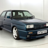 A Mk2 Golf Rallye is a rare sight at auction – this 1990 example of the supercharged, four-wheel drive homologation special looks very tidy and despite its lack of MoT, is estimated to fetch £32,000–38,000