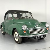 Particularly desirable for being an ‘MAT’ chassis-numbered factory drop-top, this 1963 Morris Minor Tourer sports a new electronic fuel pump, fresh door seals, headlights and a new hood, as well as the private plate that’s been valued at £1600. It all makes the £5000–6000 guide look very reasonable
