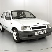 Looking smart on Compomotive wheels, this 1991 Vauxhall Nova boasts a 2.0-litre 8-valve engine swap plus the sought-after digital dashboard, Astra GTE front brakes, alloy radiator and Bilstein suspension amongst other upgrades. Doubtless huge fun to drive, it’s estimated at £4000–5000