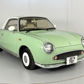 Boasting a folder of history and £2200 worth of recent expenditure in cambelt, head gasket replacement and major engine and gearbox service, this 1991 Nissan Figaro’s lack of MoT did little to deter bidders – it more than doubled its guide price to fetch £4088