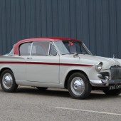 Finished in the tasteful colour combination of Pale Grey with a red roof and red leather interior, this 1962 Sunbeam Rapier IIIA looked stunning following a respray in 2018. It beat its estimate to sell for £6000 plus fees