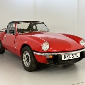 This 1973 Triumph Spitfire had everything going for it, from an immaculate underside, to a new hood and newly-fitted fresh Ivor Searle engine. Accordingly, it beat its estimate to sell for £6922