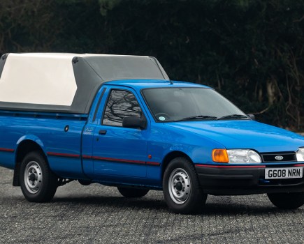 Once common but now near extinct, this Ford Sierra P100 Pickup showed a remarkably low 12,500 miles. Benefitting from Waxoyl rustproofing and a smartened-up engine bay, its new owner paid £10,100