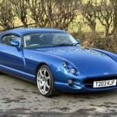 Sharp in Lotus Laser Blue and sporting a rebuilt and regularly-serviced engine, this 1999 TVR Cerbera Speed Six has been in dry storage for the past few years but is MoT’d and ready to use. It’s expected to sell for £20,000–25,000