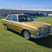 One of a host of Mercedes-Benz entries in the sale, this 1972 280SE 4.5 was resplendent in gold and looked to be in excellent condition throughout. The left-hand drive example sold towards the top of its guide for £10,320