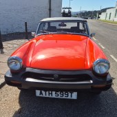 A very tidy late example showing a mere 55,000 miles, this 1979 MG Midget 1500 looked the part in red with its Minator alloy wheels. It sold above its upper estimate at £4020, but still looked excellent value to us