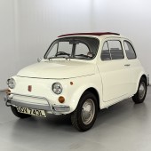 A rare UK-supplied example with right-hand drive, this 1973 Fiat 500L looked smart in white with a red canvas roof. It showed just 25,000 miles and beat its £6000-£7000 estimate to change hands for an impressive £10,082.