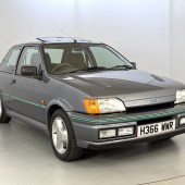 Described as a fantastic example, this 1991 Ford Fiesta RS Turbo looks smart in Mercury Grey and shows 68,000 miles. Recently removed from a local Ford collection after five years, it comes with a large history file and is estimated at £15,000-£20,000