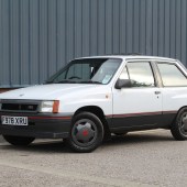 A tidy and unrestored example, this 1989 Vauxhall Nova SR proudly retains all of its original factory features, down its original head unit and rubber floor mats. It shows a mere 30,67 miles, and we’d expect it to better its £5000–£7000 guide price