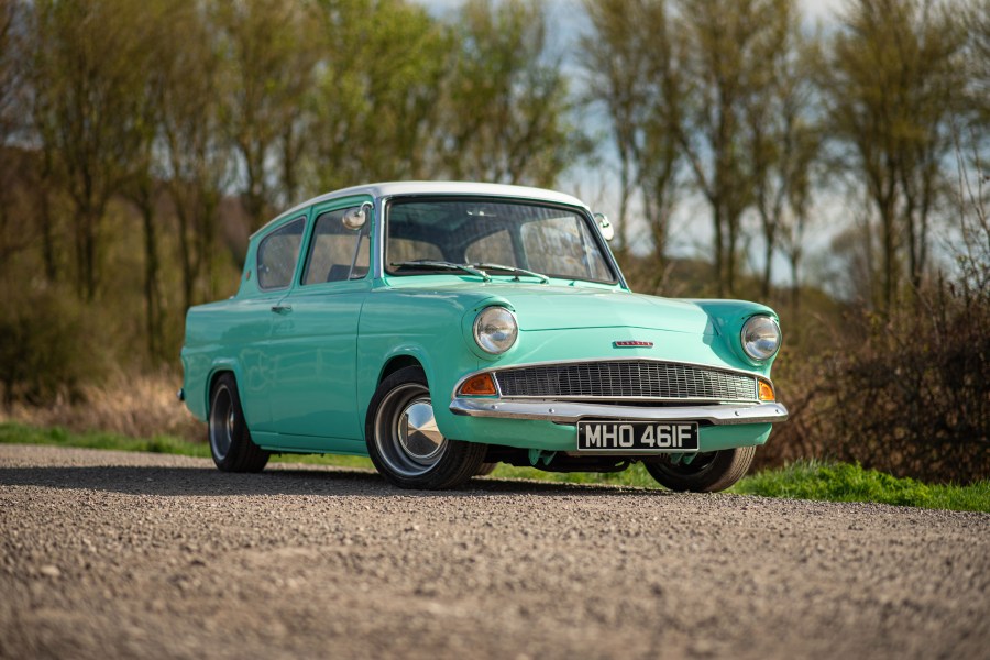 We loved this 1968-registered Ford Anglia 105E, which looked remarkably restrained externally (aside from the bold colour) but boasted a 2.1-litre Pinto engine with twin Weber 48 DCOE carbs and mapped ignition. With a five-speed gearbox and countless further upgrades, it looked a lot of fun for £11,025