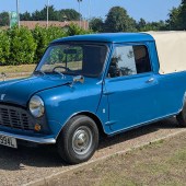 In among the many Minis is this smart 1972 Pick-up, resplendent in Teal Blue. It shows 43,217 miles and is MoT’d until next July, despite being exempt. At an estimated £12,000-£14,000, it’s bound to attract attention