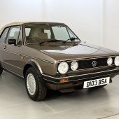 Supplied new in Alderney in 1987 and owned by just three careful keepers since, this exceptionally original 1987 VW Golf Cabriolet shows only 12,000 miles, comes with an extensive documented history, and remains beautifully preserved. It's estimated at £10,000-£14,000