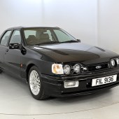 Featuring a recent underbody restoration, this Sapphire RS Cosworth was actually the rear-drive version despite the bonnet vents. Boasting 77,000 miles and a 250bhp engine spec, it made £16,750