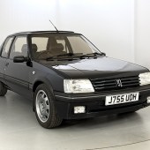 Beautifully restored using new old stock parts, this late-model Peugeot 205 GTI wearing a J registration and finished in the desirable Sorrento Green made £15,500, just above its lower estimate