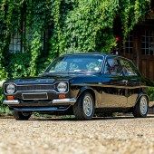 Believed to be the only Mk1 Escort Mexico to be factory finished in black, this 1973 example was specially prepared for karting legend Paul Deavin, and was fitted with a 3.0-litre engine by Super Speed when only two years old. It’s covered only 11,300 miles since and is estimated at £58,000-£72,000