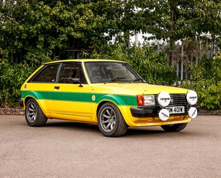 Built by Tolman Motorsport at a cost of more than £200,000, this 1981 Talbot Sunbeam Lotus has been built homage to the original rally cars, but using current technology. It’s now an advanced 265bhp track weapon, and is estimated at £140,000-£165,000