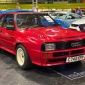 Billed as perhaps the finest road-going SWB Quattro replica around, this Tornado Red rally car for the road started life as a standard 1985 Audi Coupe but was meticulously converted using several Sport Quattro components. It beat its £120,000 upper estimate to sell for £157,500