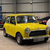 Looking smart in its bold Snapdragon hue, this 1980 Mini 1000 had covered a warranted 16,551 miles from new. There were a few marks here and there, but it looked to be a very original car and managed to sell mid-estimate at £7310