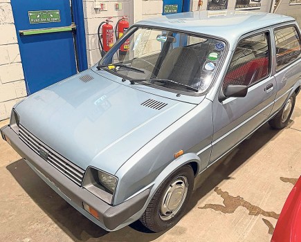 A wonderfully basic City model, this 1985 Austin Metro showed a mere 30,000 miles and still boasted both its original ‘sawtooth’ trim and dealer numberplates. It was estimated at £1750-£2500 but went on to sell for £3355.