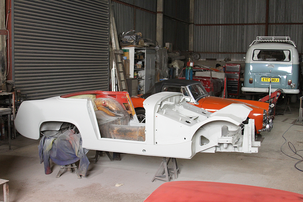 A coat of primer then protected the repaired shell, while we turned our attention to the removable panels.