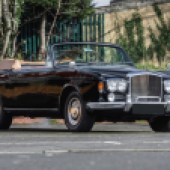 One of just 41 T1 Convertibles produced, this 1967 Bentley by Mulliner Park Ward features black coachwork, black leather and period-correct black vinyl power roof. It features a packed history file and is expected to sell for a headline-grabbing £80,000-£95,000.