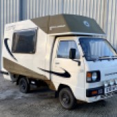 Perhaps one for those who prefer to travel light, this 550cc Honda Acty Romahome camper boasts twin-berth accommodation, an integrated fridge, a sink and a two-ring gas hob. The 1985 example is thought to have covered 54,000 miles and is estimated at £3500-£4500.