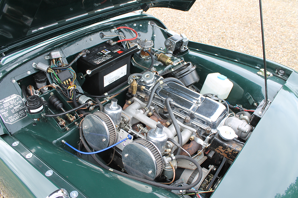 Triumph TR2 engine bay