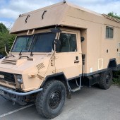 Built from a military-spec Iveco 4x4 truck, this is the ultimate overland camper and carries no reserve.