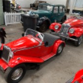 Offered as two separate lots are the 1954 MG TF1250 estimated at £15,000-£17,000 and the miniature replica built by the same owner and powered by a Honda C90 engine at £5000-£7000.