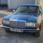 Showing only two previous keepers, this 1981 Mercedes-Benz 280E boasts smart Petrol Green bodywork with an immaculate beige leather interior. It comes with a full service history and is estimated at £3000-£5000.