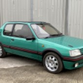 Even in stock 1.6-litre guise this 1991 Peugeot 205 GTI wouldn't have been a slouch, but now it's been fitted with a 3.0-litre V6 from a 406 coupe, along with Speedline wheels from a 1.9 GTI model. The car is finished in the desirable colour of Laser Green and is expected to change hands for £3000-£5000.
