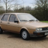 Registered in 1981, this second-generation (B2) Volkswagen Passat hatchback is a range-topping GLS variant with the five-cylinder 1.9-litre engine. It's something of a time warp, showing just 58,180 miles, and is guided at £4500-£6500.